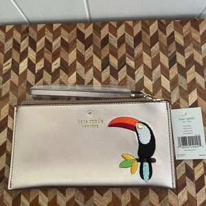 Kate Spade Rose Gold Toucan Wristlet